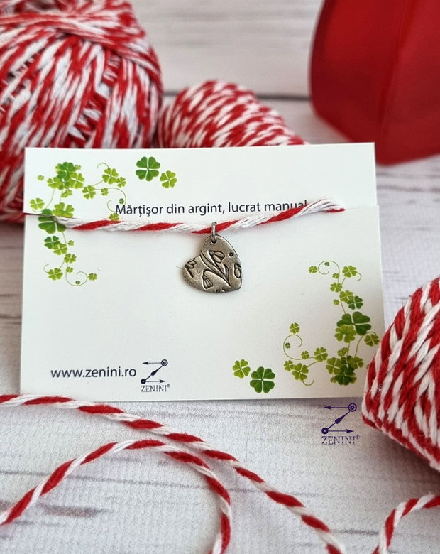 Martisor ghiocel din argint, martisor argint, martisor ghiocel, pandantiv ghiocel argint, medalion ghiocel argint
