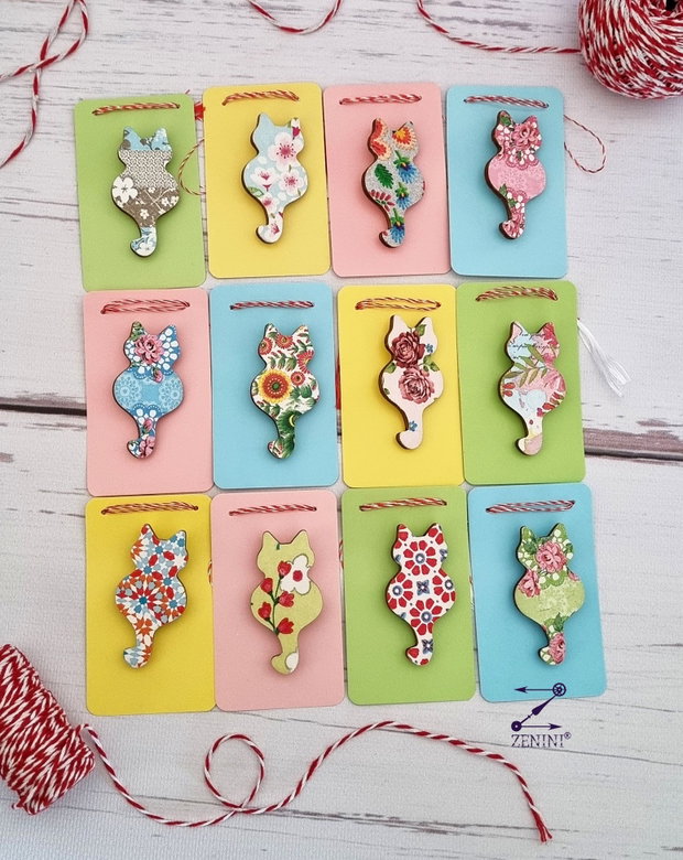 Martisor pisica, martisoare pisici, brosa pisica, brosa martisor, brosa flori, pisica flori