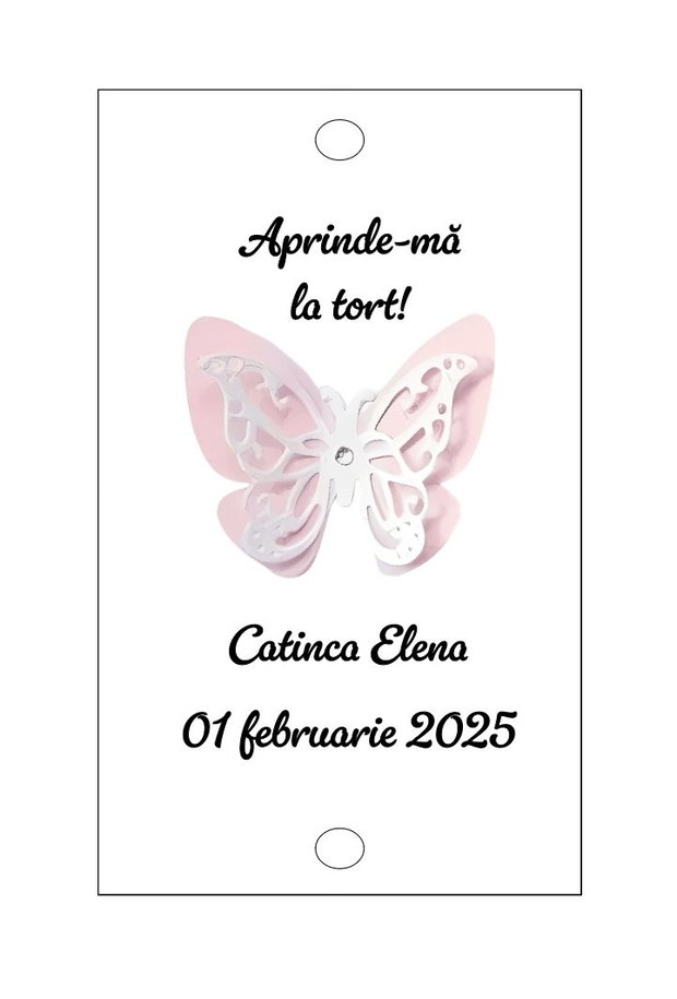 Eticheta artificii tort/ Artificii tort cu eticheta personalizata
