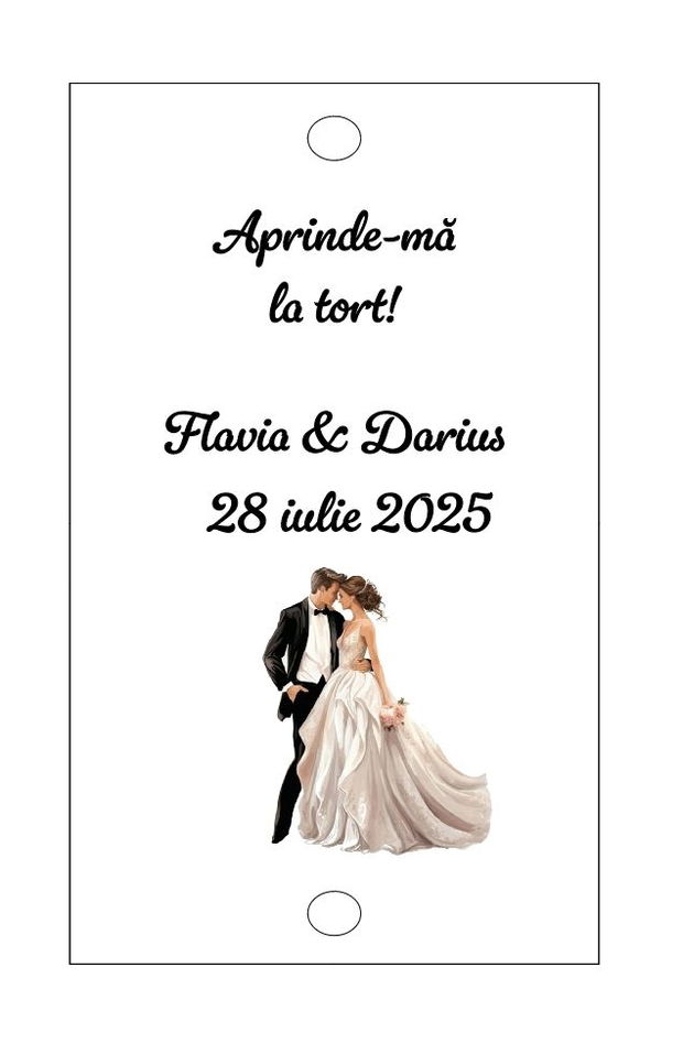 Eticheta artificii tort/ Artificii tort cu eticheta personalizata