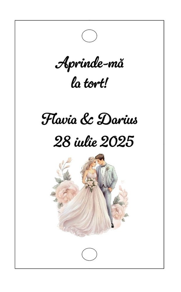 Eticheta artificii tort/ Artificii tort cu eticheta personalizata
