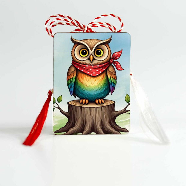 Martisor pentru copii cu bufnita