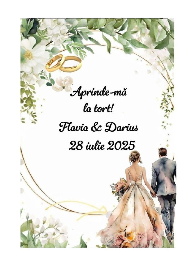 Eticheta artificii tort/ Artificii tort cu eticheta personalizata