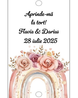 Eticheta artificii tort/ Artificii tort cu eticheta personalizata