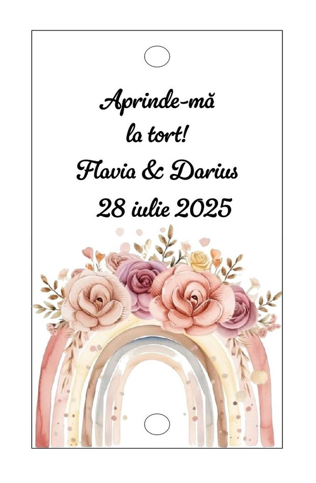 Eticheta artificii tort/ Artificii tort cu eticheta personalizata
