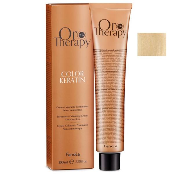 Vopsea Demi-permanenta Fanola Oro Therapy Color Keratin 9.00 Blond Foarte Deschis Intens, 100ml