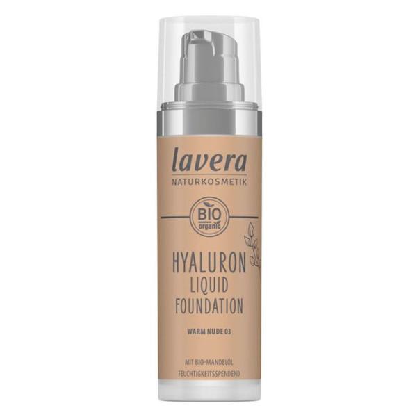 Fond de Ten Bio - Lavera Hyaluron Liquid Foundation, nuanta Warm Nude 03, 30 ml