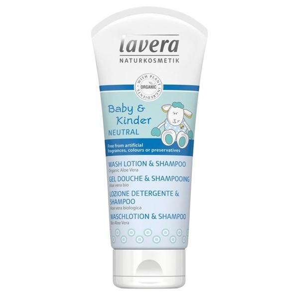 Sampon si Gel de Dus pentru Bebe si Copii, fara Parfum - Lavera Baby &amp; Kinder Neutral, 200 ml