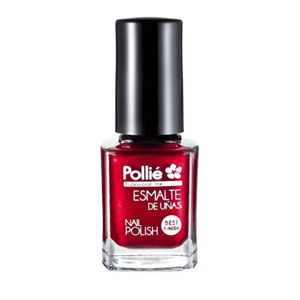 Lac de unghii colorat Rosu Metalizat Nail Polish Pollie, oja clasica, 12 ml