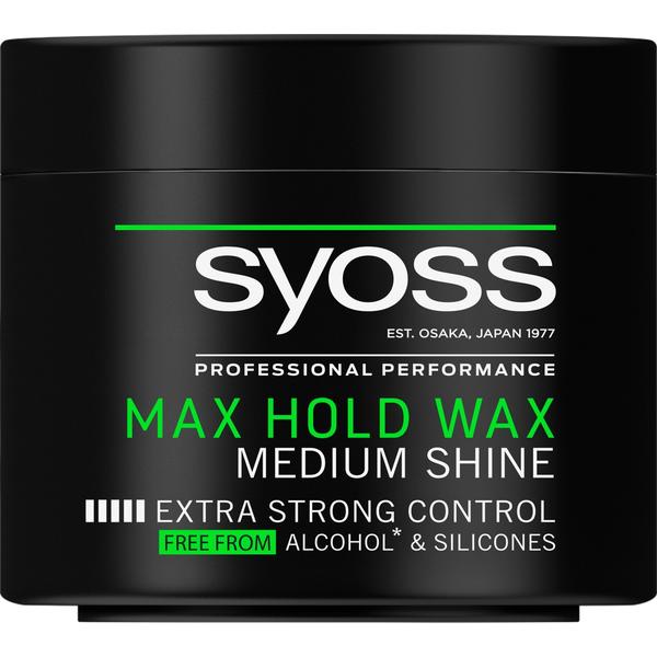 Ceara de Par cu Sustinere Extra Puternica - Syoss Professional Performance Max Hold Wax Medium Shine, 150 ml