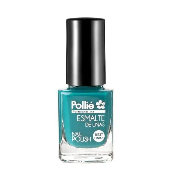 Lac de unghii colorat Verde Acvamarin Nail Polish Pollie, oja clasica, 12 ml