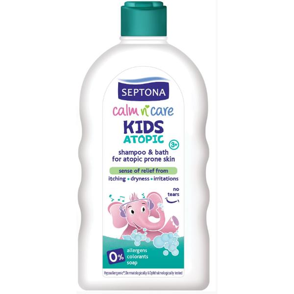 Sampon si Spuma de Baie pentru Piele Atopica pentru Copii - Septona Baby Calm&#039;n&#039;Care Kids Atopic Shampoo&amp;Bath, 200 ml