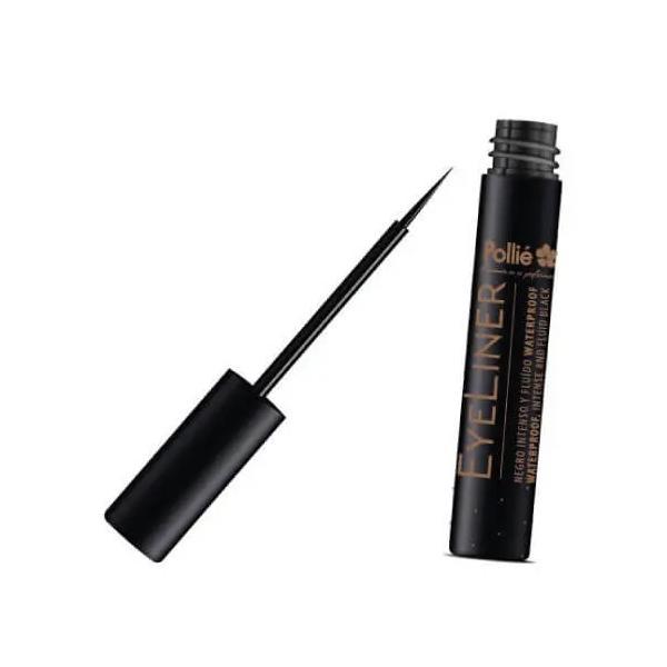 Eyeliner lichid negru waterproof pentru ochi Pollie, tus vegan, 4 ml