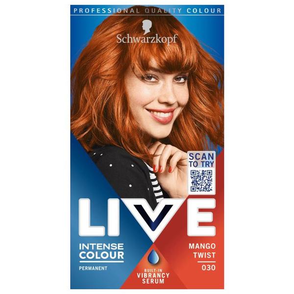 Vopsea de Par Permanenta - Schwarzkopf Live Intense Colour Permanent Built-in Vibrancy Serum, nuanta 030 Mango Twist