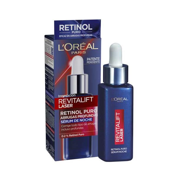 Ser de Noapte Anti-Rid - L&#039;Oreal Paris Revitalift Laser Retinol Puro Serum Noche, 30 ml