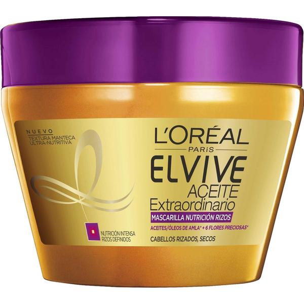 Masca cu Ulei Extraordinar pentru Par Cret - L&#039;Oreal Paris Elvive Oleo Extraordinario Mascarilla Nutricion Rizos, 300 ml