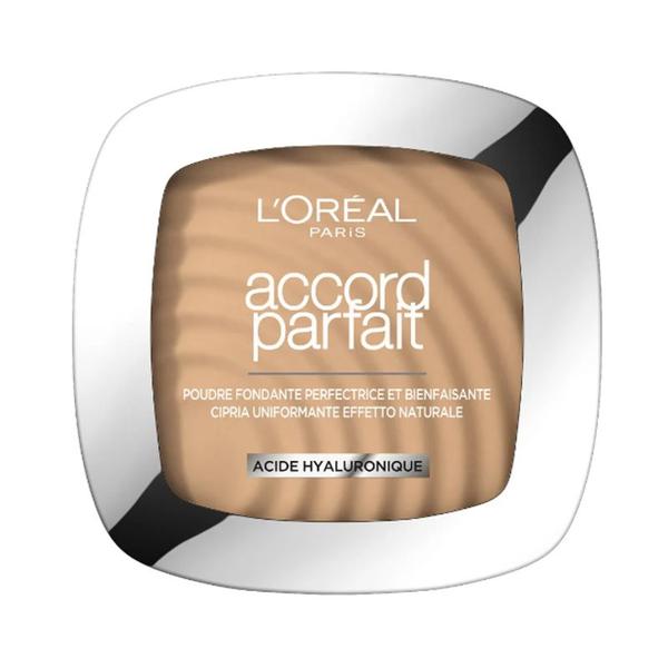 Pudra cu Acid Hialuronic - L&#039;Oreal Paris Accord Parfait Poudre Fondante, nuanta 3 D, 9 g