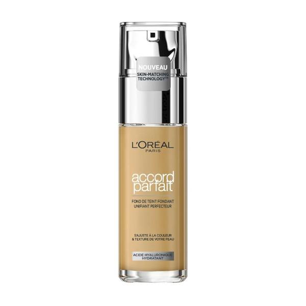 Fond de Ten Infuzat cu Acid Hialuronic - L&#039;Oreal Paris Accord Parfait Maquillaje Acabado Modulare, nuanta 3.D/W, 30 ml