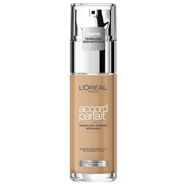 Fond de Ten Infuzat cu Acid Hialuronic - L&#039;Oreal Paris Accord Parfait Maquillaje Acabado Modulare, nuanta 7.D/W, 30 ml