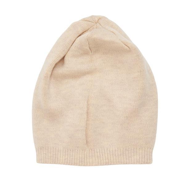 Caciula Beanie Crem din Tricot Subtire de Casmir 