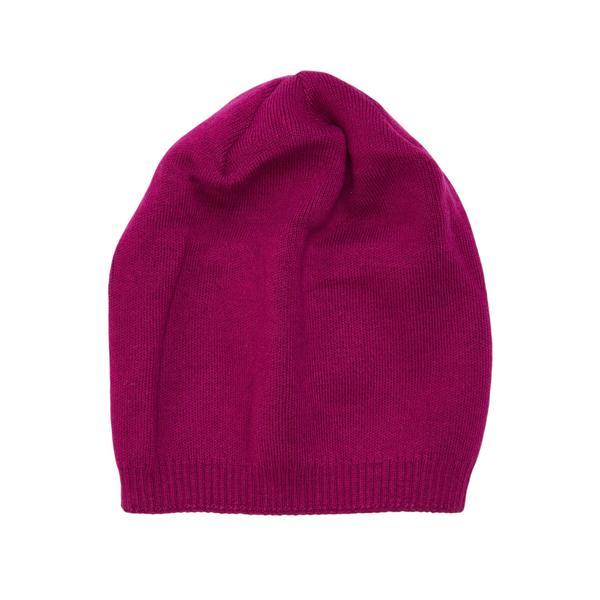 Caciula Beanie Fuxia din Tricot Subtire de Casmir 