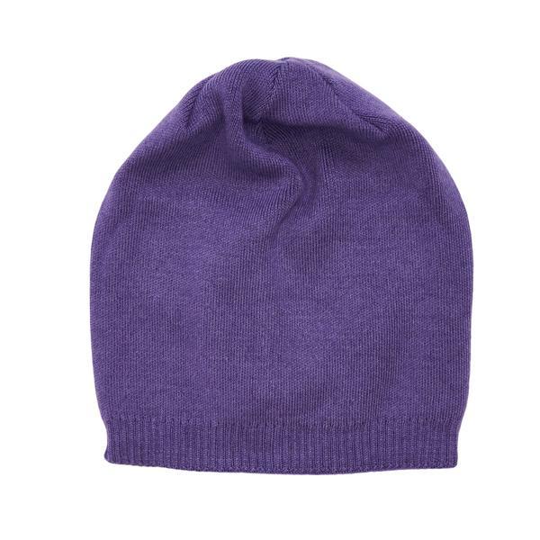 Caciula Beanie Mov din Tricot Subtire de Casmir 