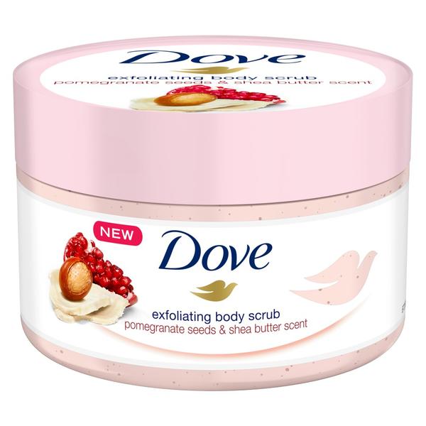 Scrub Exfoliant pentru Corp cu Extract de Seminte de Rodie si Unt de Shea - Dove Exfoliating Body Scrub Pomegranate Seeds &amp; Shea Butter Scent, 225 ml