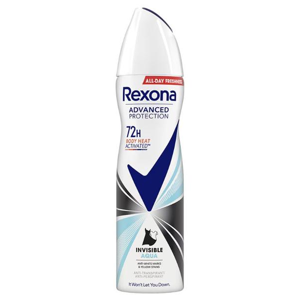 Deodorant Antiperspirant Spray pentru Femei Invizibil - Rexona Advanced Protection Invisible Aqua 72h, 150 ml