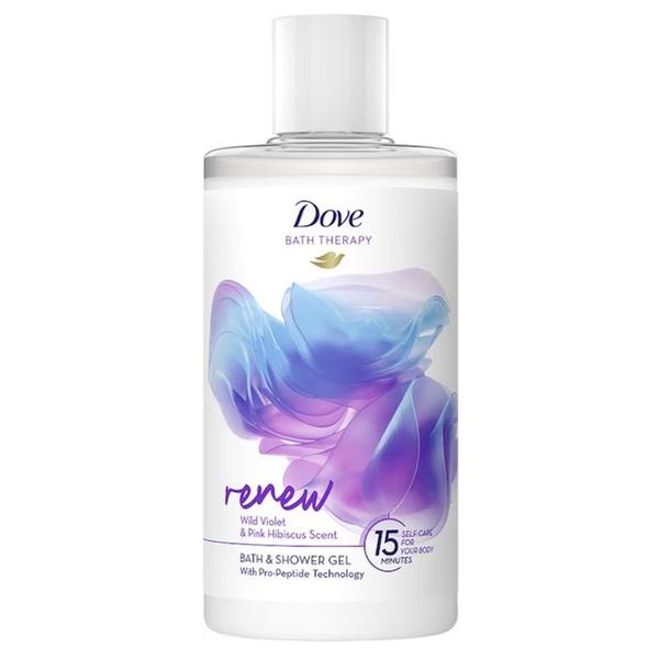 Gel de Dus &amp; Baie - Dove Bath Therapy Renew Wild Violet&amp;Pink Hibiscus Scent Bath&amp;Shower Gel, 400 ml