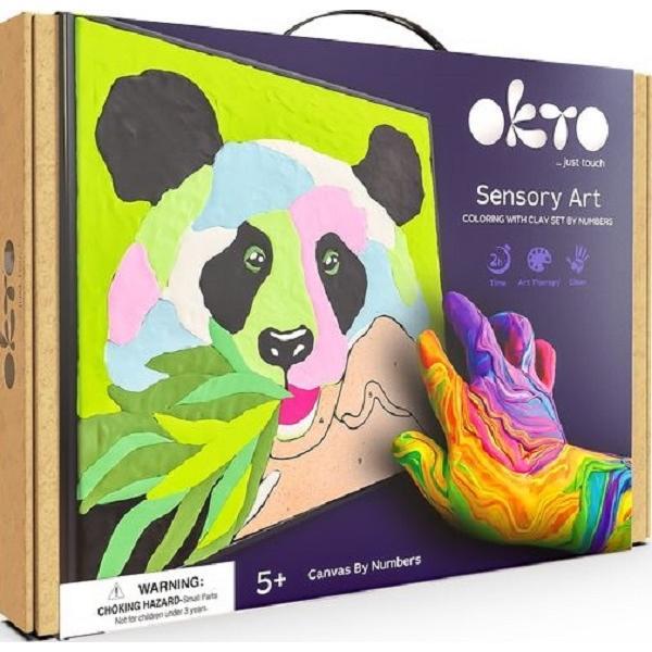 Set de colorat cu lut: Panda