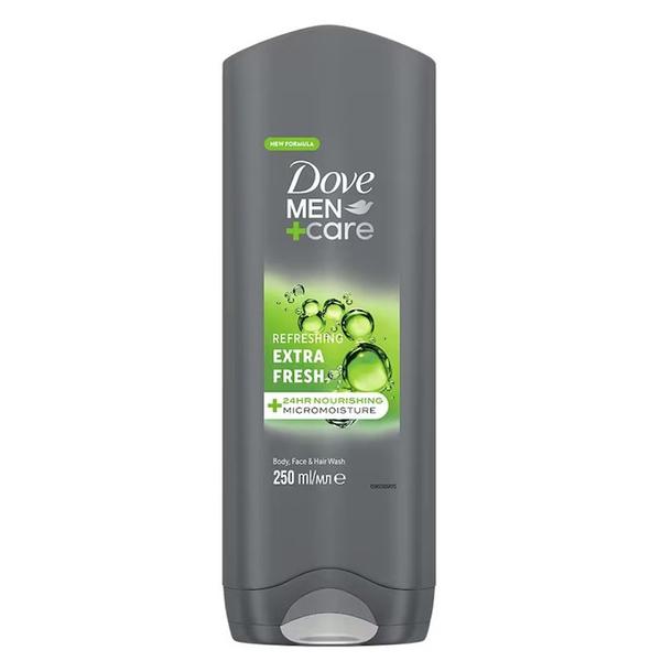 Gel de Dus pentru Barbati - Dove Men +Care Refreshing Extra Fresh Body, Face &amp; Hair Wash, 250 ml