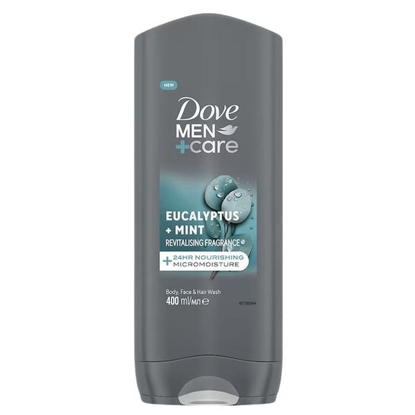 Gel de Dus pentru Barbati - Dove Men +Care Eucalyptus+Mint 24HR Nourishing Micromoisture Body, Face &amp; Hair Wash, 400 ml