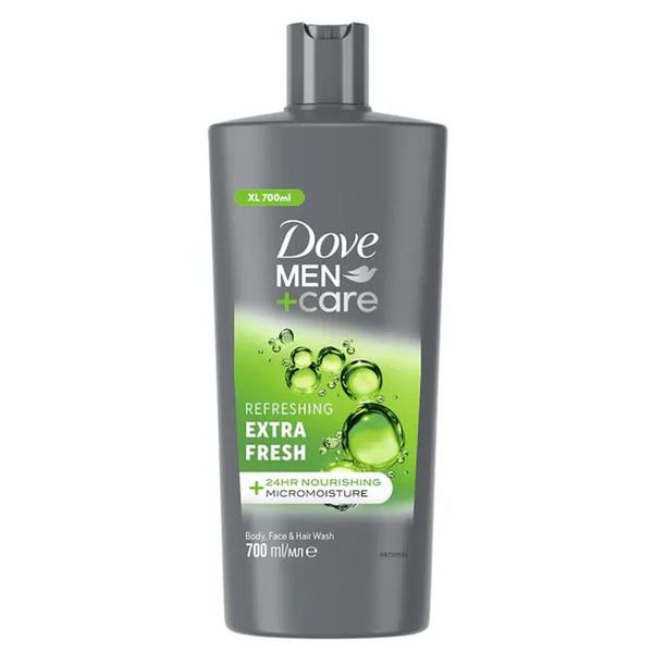 Gel de Dus pentru Barbati - Dove Men +Care Refreshing Extra Fresh Body, Face &amp; Hair Wash, 700 ml