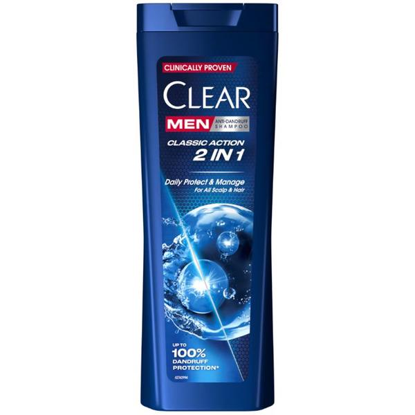 Sampon Anti-matreata pentru Barbati - Clear Men Anti-Dandruff Classic Action 2 in 1, 360 ml