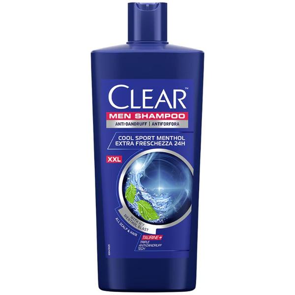 Sampon Anti-matreata pentru Barbati - Clear Men Anti-Dandruff Shampoo Cool Sport Menthol, 610 ml