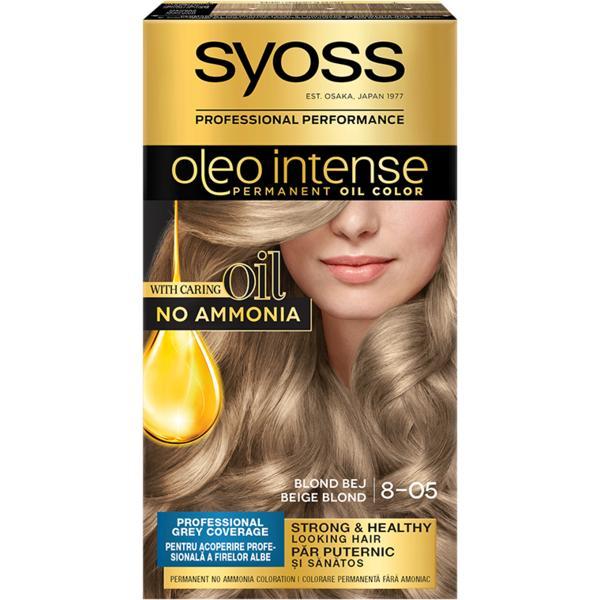 SHORT LIFE - Vopsea de Par Demi-permanenta - Syoss Professional Performance Oleo Intense Permanent Oil Color, nuanta 8-05 Blond Bej