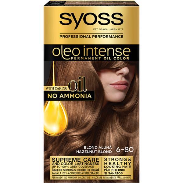 SHORT LIFE - Vopsea de Par Demi-permanenta - Syoss Professional Performance Oleo Intense Permanent Oil Color, nuanta 6-80 Blond Aluna