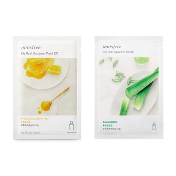 Set 2 Masti revitalizante si hidratante (Aloe Vera + Miere Manuka), Innisfree