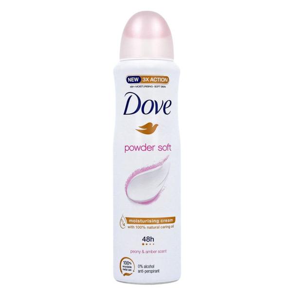 Deodorant Spray - Dove Powder Soft Peony &amp; Amber Scent, 150 ml