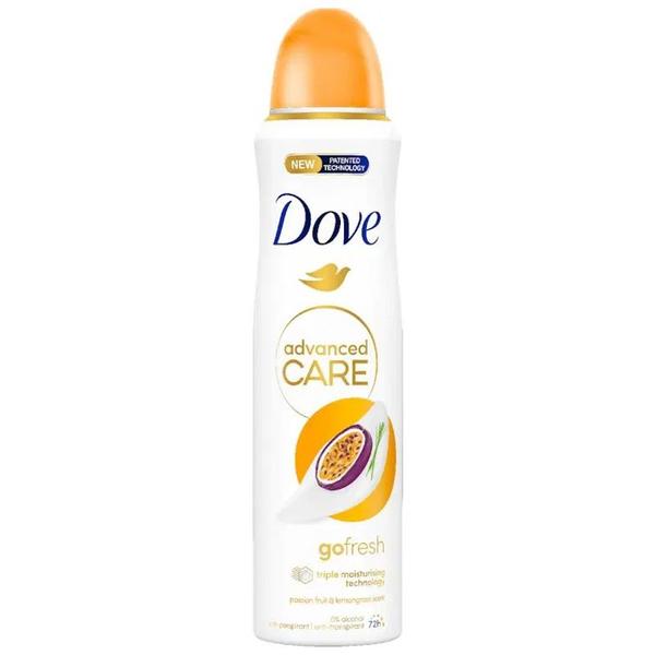 Deodorant Spray - Dove Advanced Care Go Fresh Passion Fruit &amp; Lemongrass, 150 ml