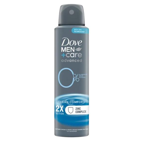 Deodorant Spray pentru Barbati - Dove Men +Care Advanced Clean Comfort 0% Aluminium Salts Alcohol, 150 ml