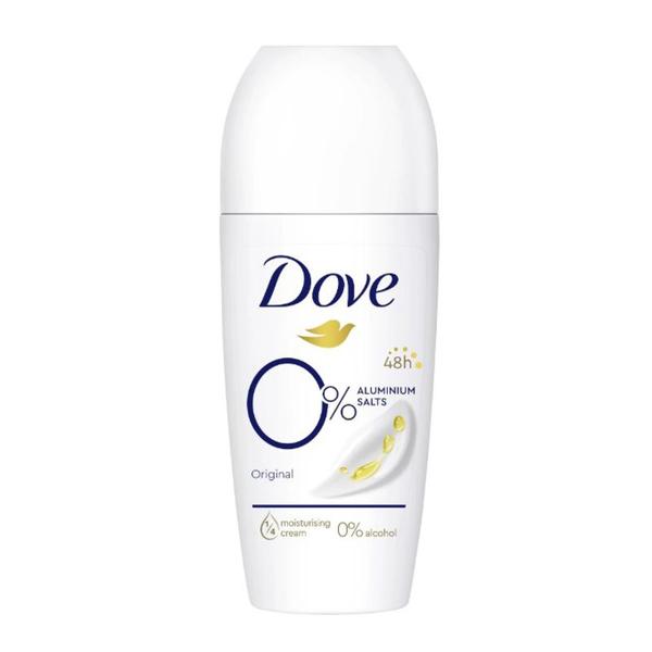 Deodorant Roll-On - Dove 0% Aluminium Salts Original, 50 ml