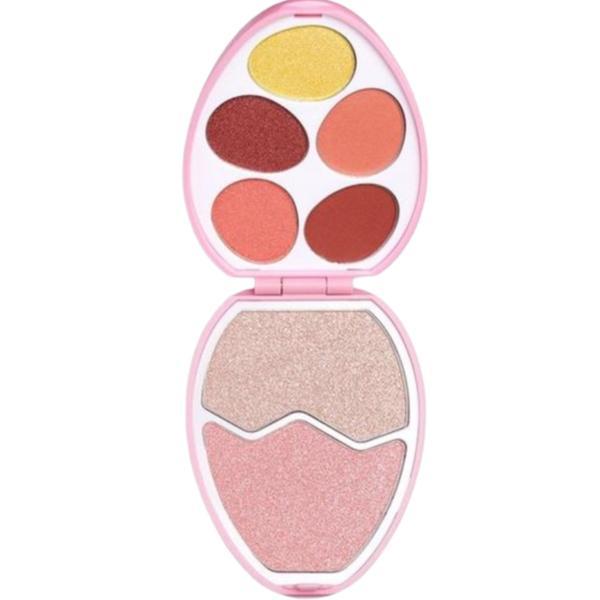 Paleta farduri Makeup Revolution I &hearts; Revolution Easter Egg Face and Shadow Palette, Flamingo