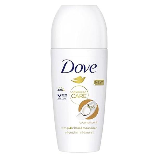 Deodorant Roll-On - Dove Advanced Care Coconut &amp; Jasmine Flower Scent, 50 ml