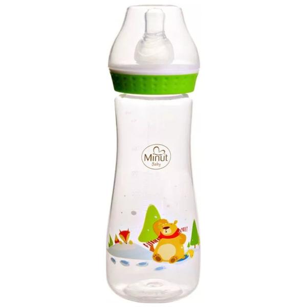 Biberon &quot;Ursul Pacalit de Vulpe&quot; cu Tetina de Silicon Rotunda - Minut Baby, 3+, 250 ml