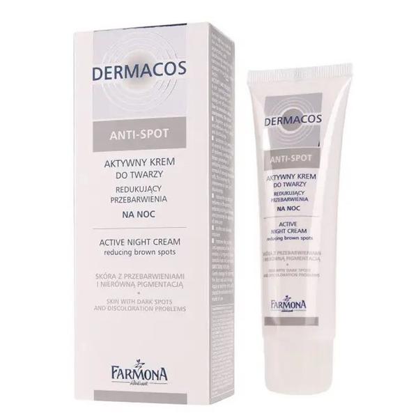 Crema Activa de Noapte pentru Reducerea Petelor - Farmona Dermacos Active Night Cream Reducing Brown Spots, 50 ml