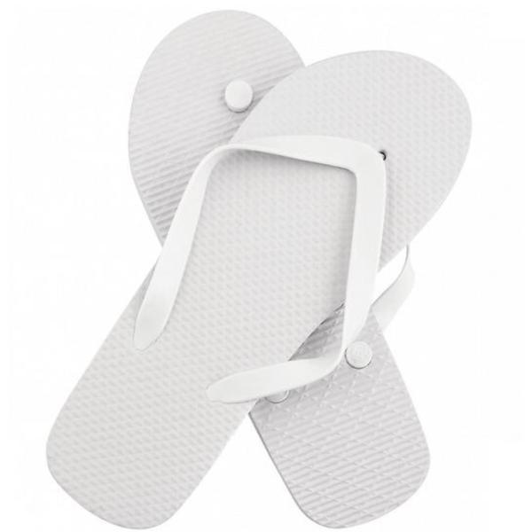 Papuci dama flip flop, albi, marime 39