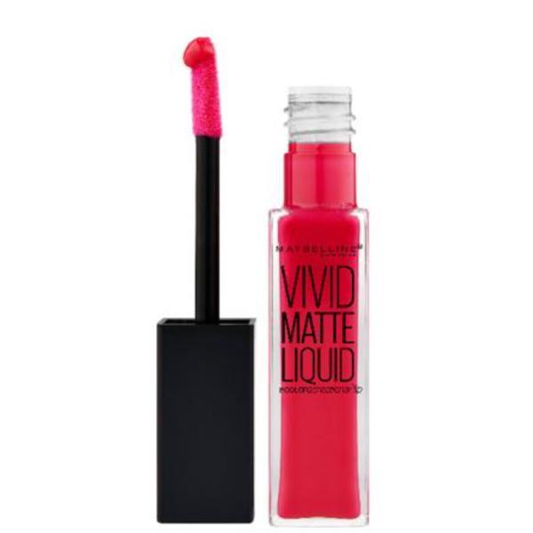 Ruj lichid mat, Maybelline New York, Color Sensational Vivid Matte Liquid, 30 Fuchsia Ecstasy, 8 ml