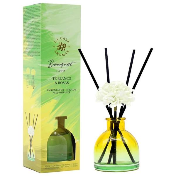 Odorizant de Camera cu Parfum de Trandafiri si Ceai Alb Mikado - La Casa De Los Aromas Bouquet Flower, 40 ml