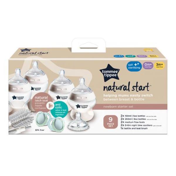 Set pentru nou nascuti, Tommee Tippee, Newborn Starter Kit, 9 piese